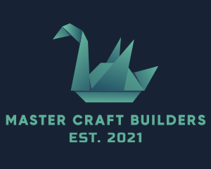 Goose Origami Craft logo design