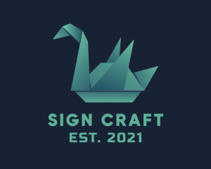 Goose Origami Craft logo design