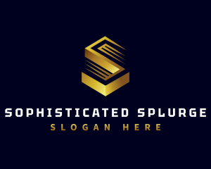 Luxurious Geometric Letter S logo design