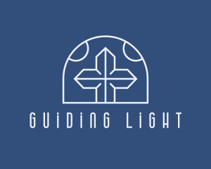 Religious Catholic Cross logo design