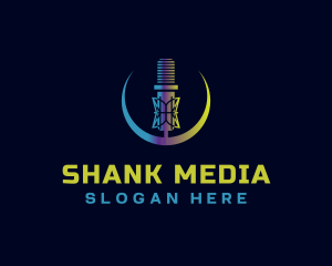 Microphone Studio Media logo design