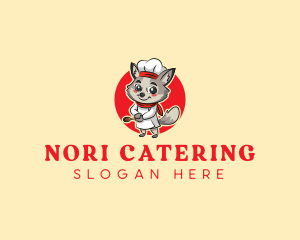 Cute Wolf Chef logo design