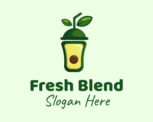 Green Avocado Smoothie logo design