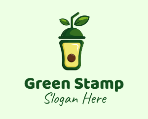 Green Avocado Smoothie logo design