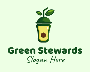 Green Avocado Smoothie logo design