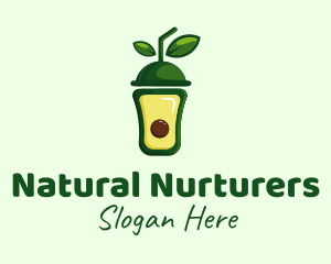 Green Avocado Smoothie logo design