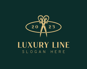 Luxury Tailor Scissors logo design