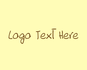 Font - Handwritten Brown Text Font logo design
