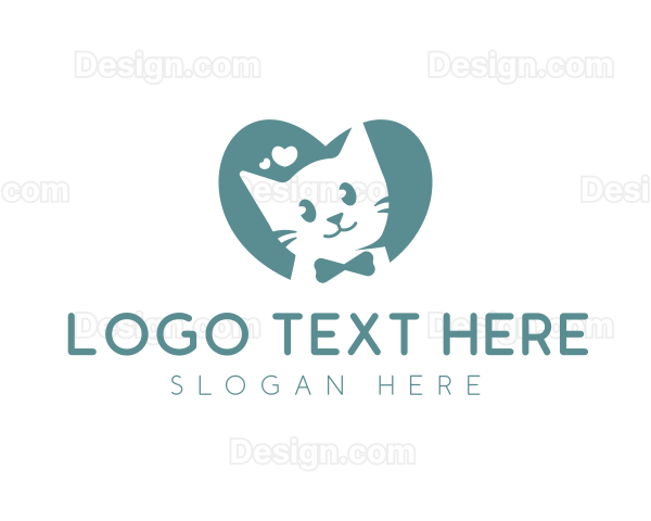 Kitten Veterinary Pet Care Logo