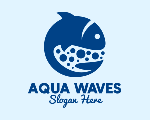 Blue Swimming Fish  logo