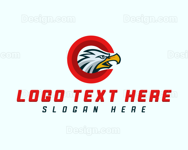 Eagle Falcon Bird Letter C Logo