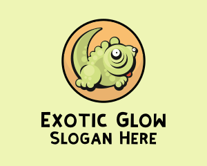 Cute Cartoon Lizard logo