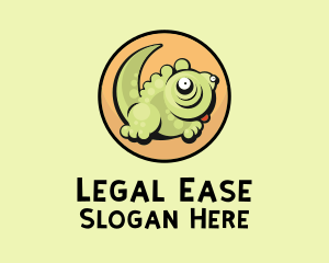 Cute Cartoon Lizard logo