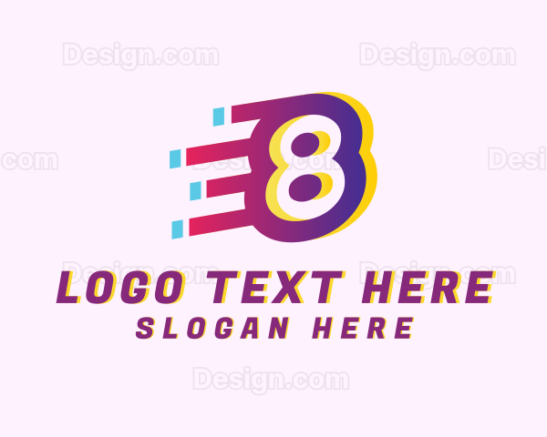 Speedy Number 8 Motion Business Logo