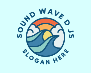 Summer Tsunami Wave logo design