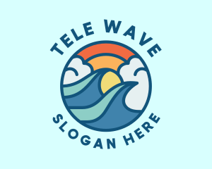 Summer Tsunami Wave logo design