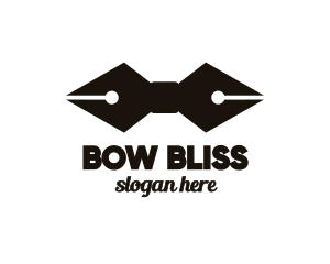 Bow Tie Pen logo design