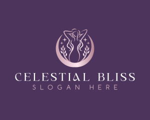 Celestial Moon Woman logo design