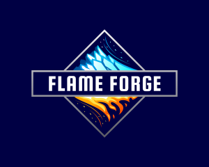 Ice Fire Temperature logo design