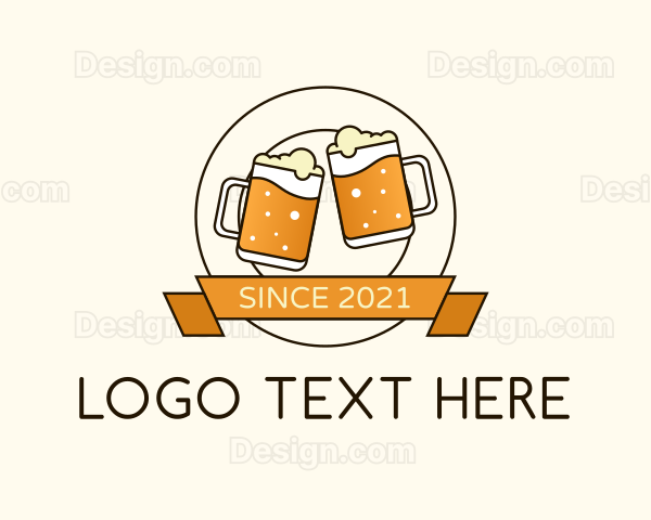 Beer Mug Badge Logo