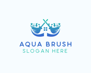 House Cleaning Broom logo design