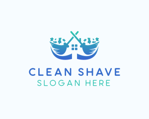 House Cleaning Broom logo design