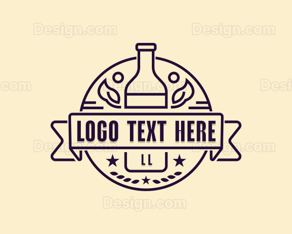 Beer Bottle Brewery Logo