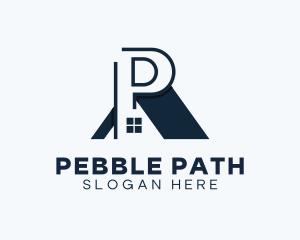 Real Estate House Letter P logo design