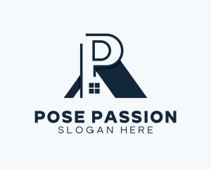 Real Estate House Letter P logo design