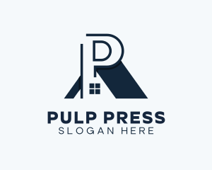 Real Estate House Letter P logo design