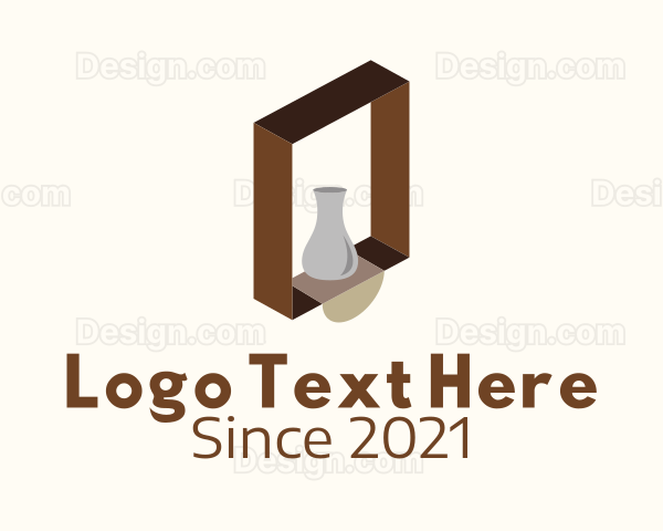 Wooden Shelf Design Logo