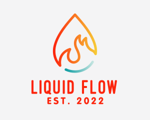 Fire Water Droplet  logo design