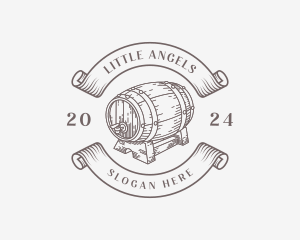 Vintage Wine Barrel Logo