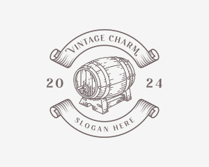 Vintage Wine Barrel logo design