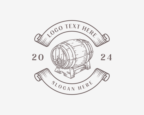 Wine Barrel logo example 3