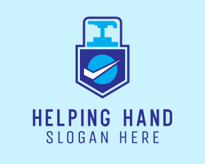 Hand Soap Protection Shield logo design