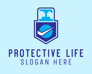 Hand Soap Protection Shield logo design