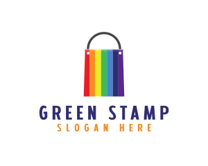 Rainbow Shopping Bag logo design