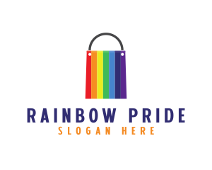 Rainbow Shopping Bag logo design