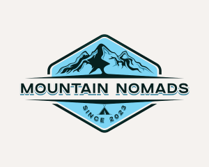 Mountain Camping Adventure logo design