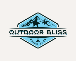 Mountain Camping Adventure logo design