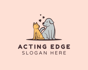 Dog Cat Grooming logo design