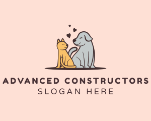 Dog Cat Grooming logo design