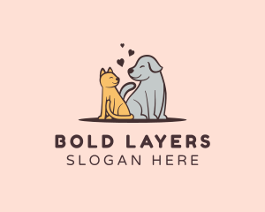 Dog Cat Grooming logo design