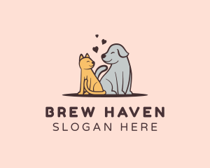 Dog Cat Grooming logo design