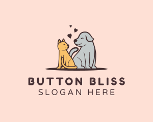 Dog Cat Grooming logo design