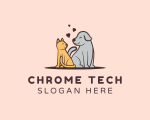 Dog Cat Grooming logo design