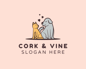 Dog Cat Grooming logo design