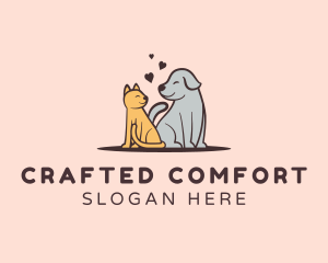 Dog Cat Grooming logo design