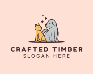 Dog Cat Grooming logo design